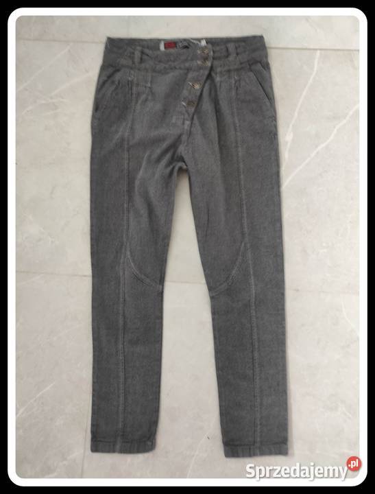 Bershka szare spodnie damskie 40 L wysoki stan Spodnie Płock