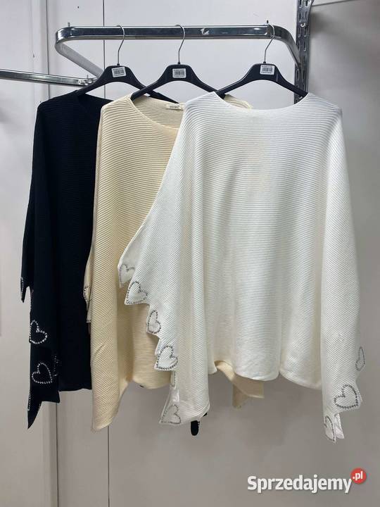 Bluzka dzianina z rękawem szerokim serca różne mazowieckie Warszawa