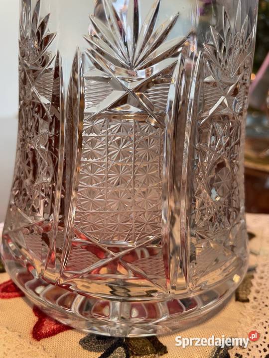 Dzbanel z krysztalu grawerowany 3 pola siatka Jelenia Góra