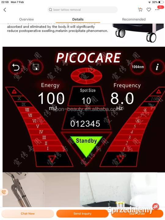 PicoCare laser picosekundowy do usuwania tatuazy Wyposażenie salonów zachodniopomorskie