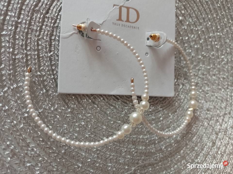 Perłowe Kolczyki z Londynu ekskluzywne koła Dodatki małopolskie Kraków