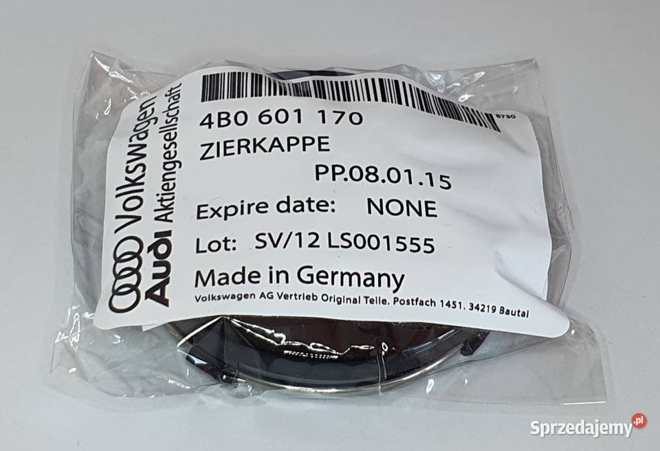 oryginalny dekielek AUDI 60mm ASO dekle 1 czarny Bełchatów sprzedam