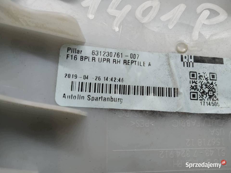 OSŁONA SŁUPKA B PRAWA MPAKIET Bmw X6 II 20142019