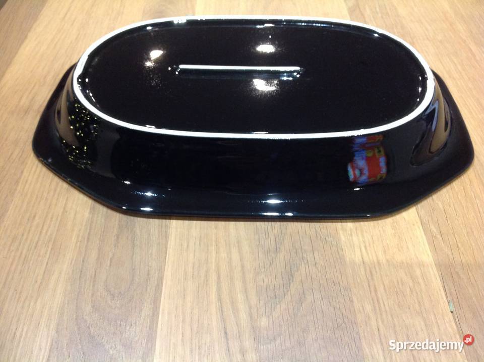 Półmisek Talerz Czarny Ceramiczny lata 8090 lubuskie Nowa Sól