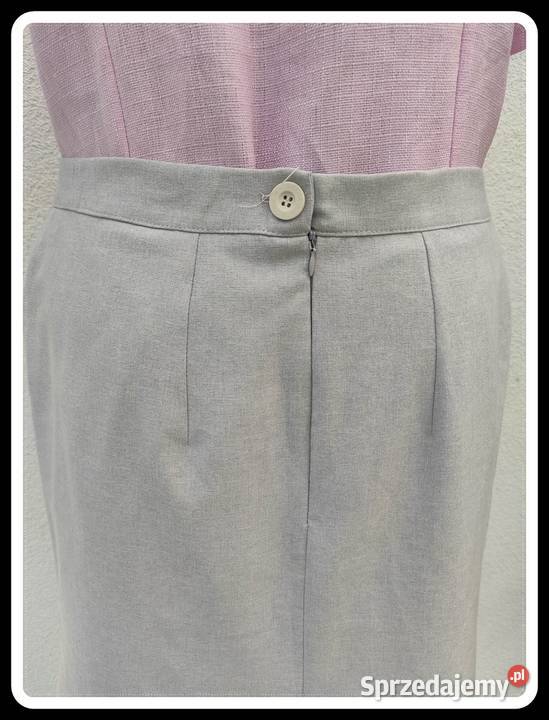 Szara spódnica z podszewką 42 XL elegancka Płock
