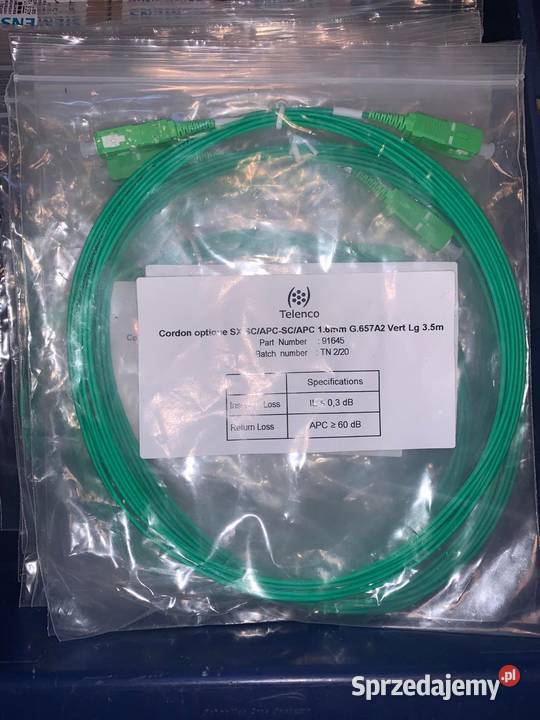 Patchcord SCAPCSCAPC SM sx 20mm G657A1 x10 Warszawa sprzedam