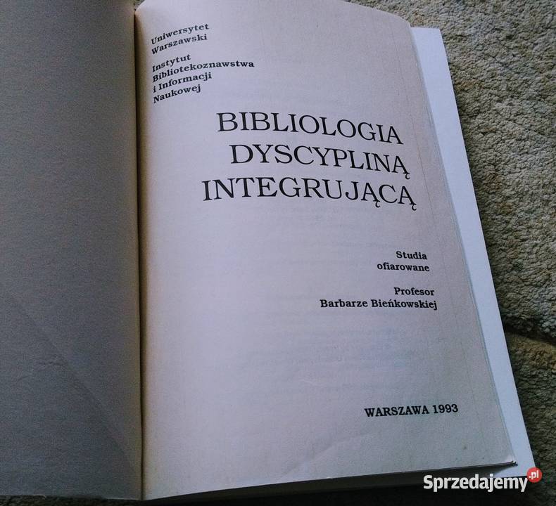 Bibliologia dyscypliną integrującą Mlekicka pomorskie sprzedam