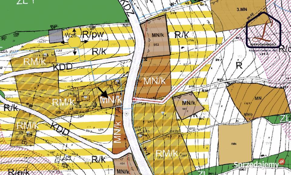 Działka budowlana 61 ar Trzetrzewina gm Chełmiec Sprzedaż