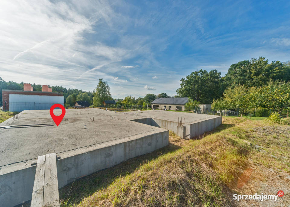 Działka budowlana z fundamentem Hażlach sprzedam