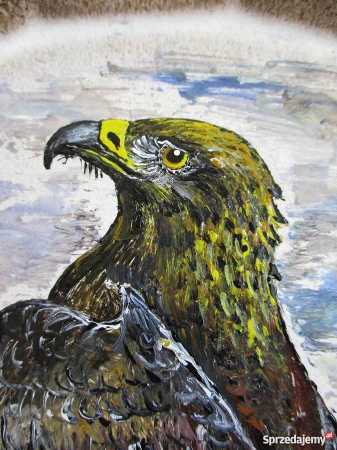 Majestatyczny prześliczny ręcznie malowany Orzeł Kraków