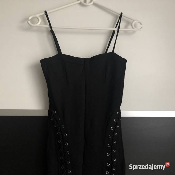 czarna sukienka HM xxs 32 gorset bandażowa Toruń