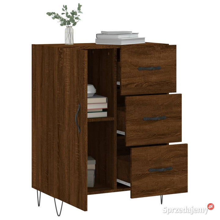 Szafka brązowy dąb 695x34x90 materiał