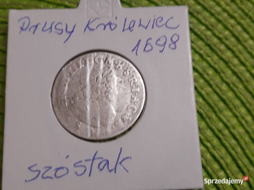 moneta srebrna Prusy Książęce Królewiec z 1698r Łomża