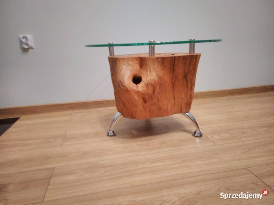 Stolik kawowy wykonany z pnia drzewa Stoliki kawowe i ławy