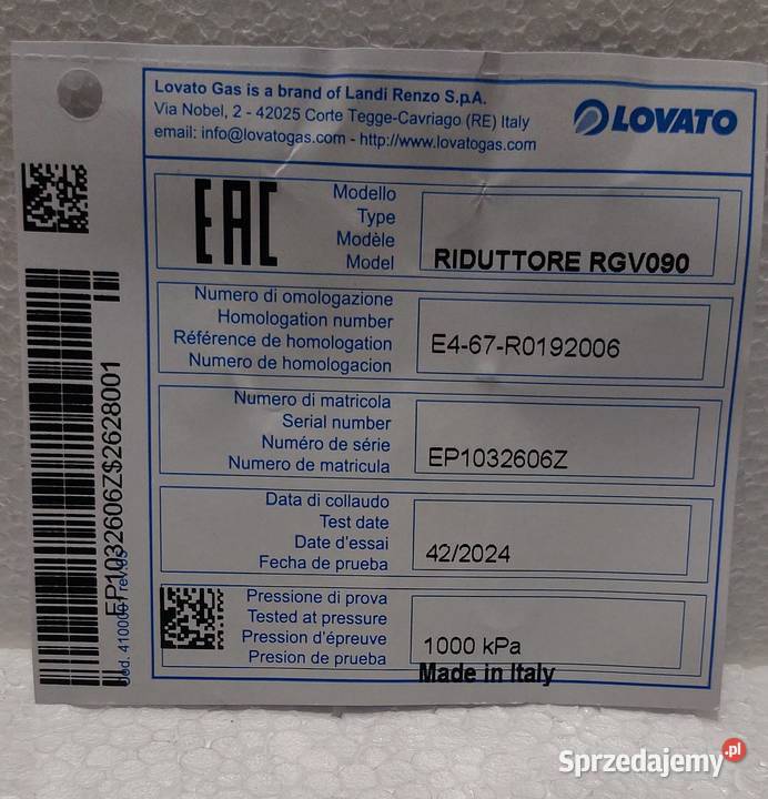 REDUKTOR LOVATO DO WÓZKA WIDŁOWEGO śląskie Porąbka sprzedam