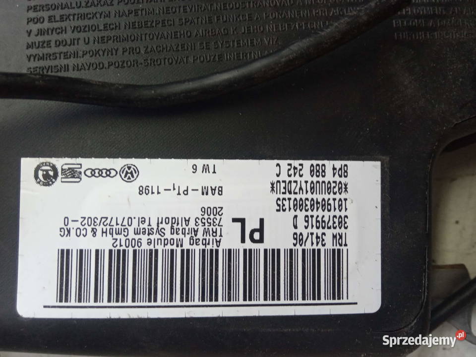 AUDI A3 8P PODUSZKI FOTELA pomorskie Kobylnica