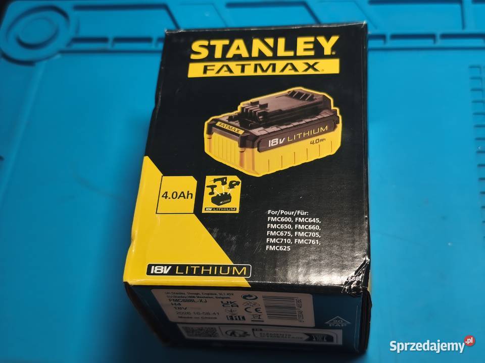 NOWA bateria akumulator Stanley Fatmax 4AH 18V małopolskie Wadowice