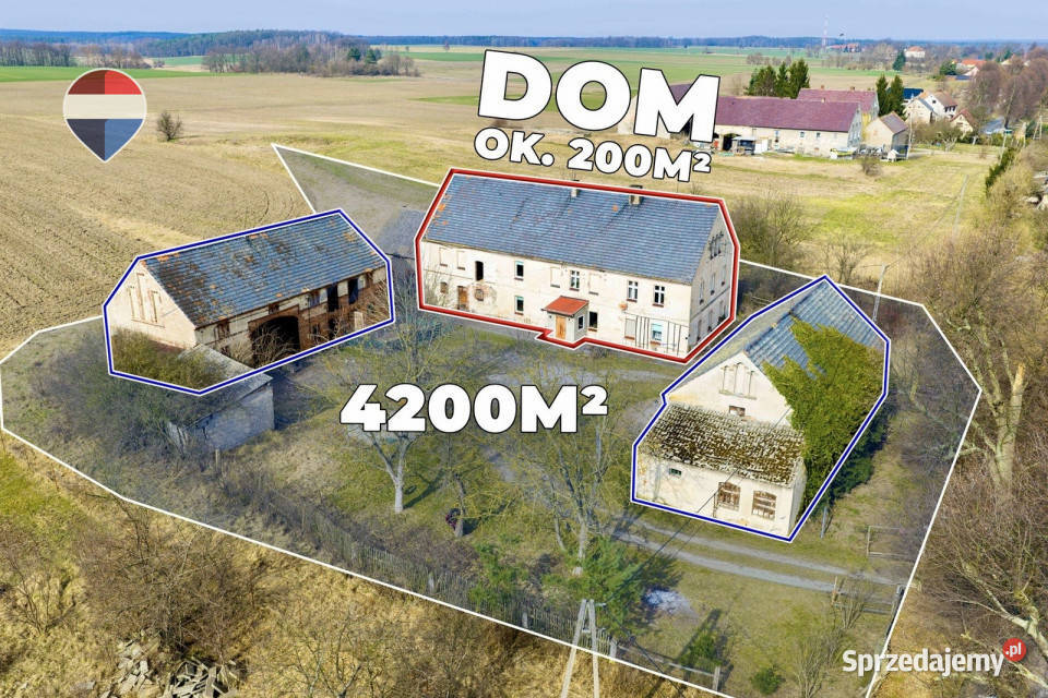Dom z dużą działką i budynkami gospodarczymi dolnośląskie Stary Łom