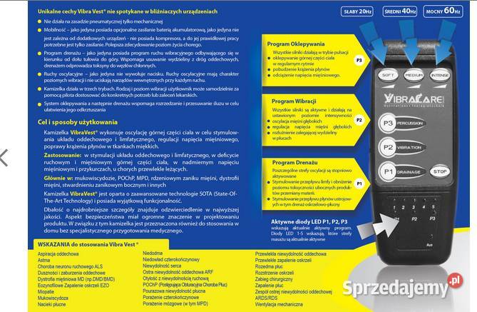 PROMOCJA Kamizelka drenażowa Vibra Vest do dolnośląskie Wrocław sprzedam