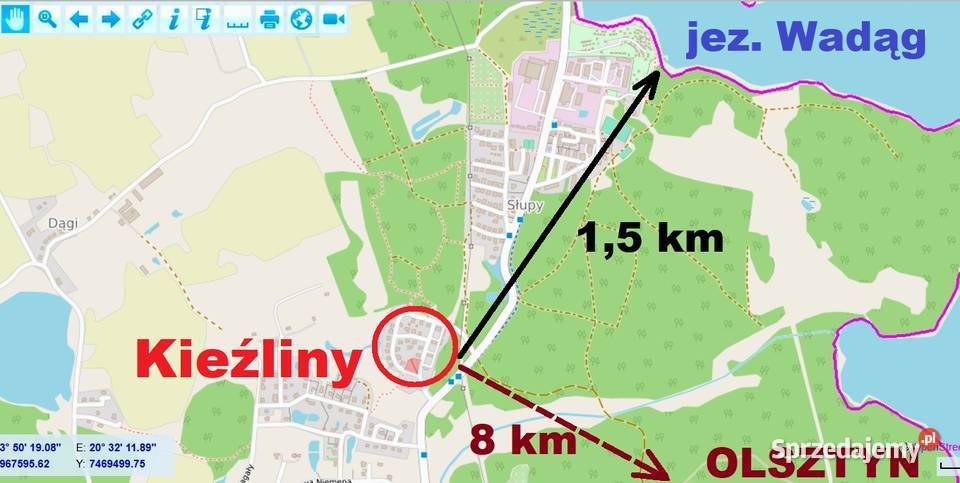 2 działki budowlane 2046m2 super Kieźliny