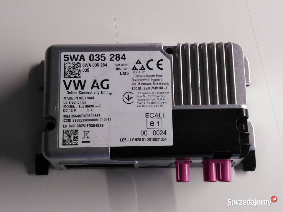 MODUŁ USŁUG ONLINE AUDI VW SEAT SKODA 5WA035284 Wschowa