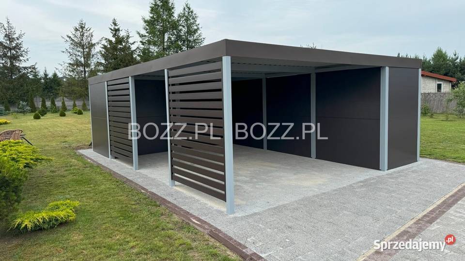 Wiata garażowa na 1 samochód z 2 pomieszczeniami śląskie Katowice