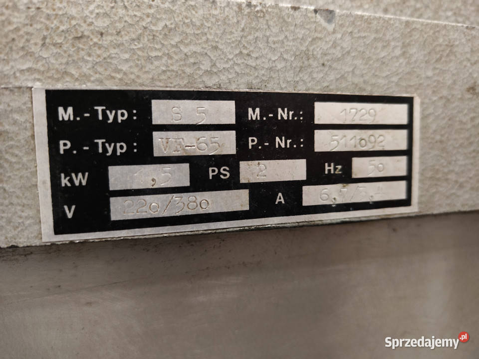 Pakowaczka próżniowa Berkel S5 VF65 5 Rudno Dolne