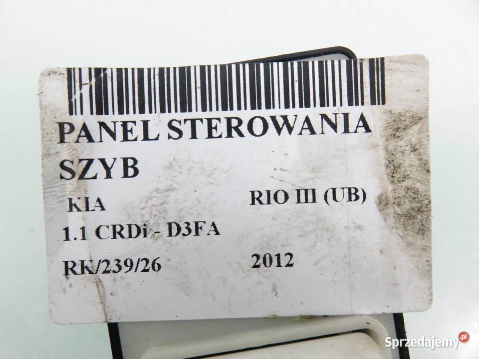 PANEL SZYB KIA RIO III UB 935701W000 osobowe małopolskie