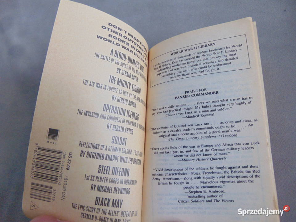 Panzer Commander Hans von Luck wstęp Stephen E Lublin