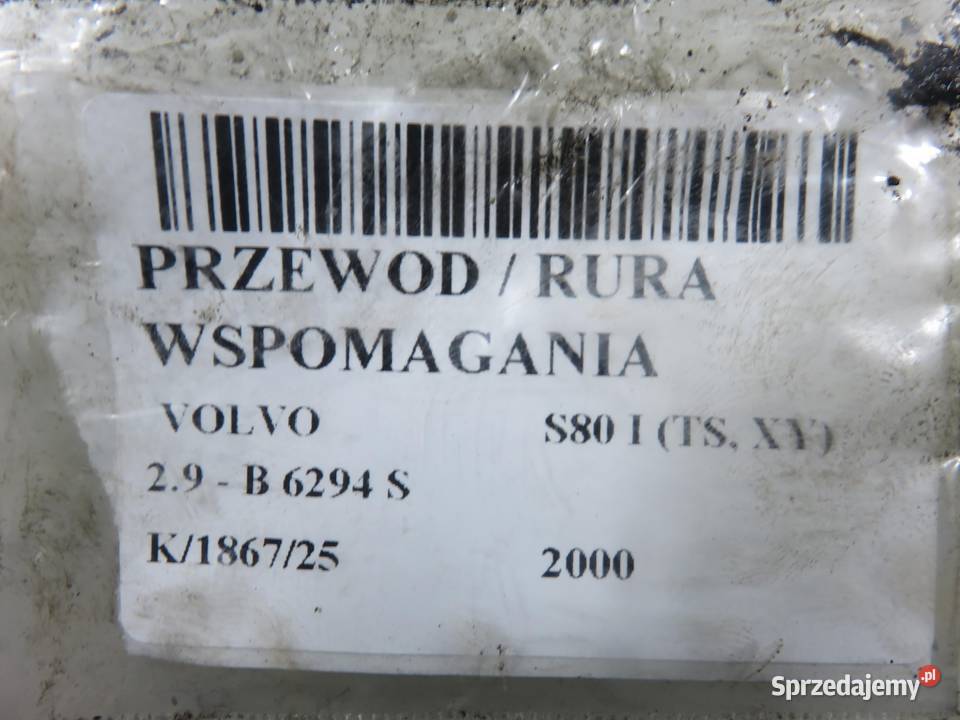 PRZEWÓD WSPOMAGANIA VOLVO S80 I TS XY 29 B 6294 Przewody układu wspomagania małopolskie sprzedam