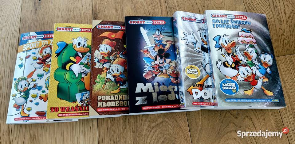 Komiksy Kaczora Donalda Gigant Poleca x 6 Toruń