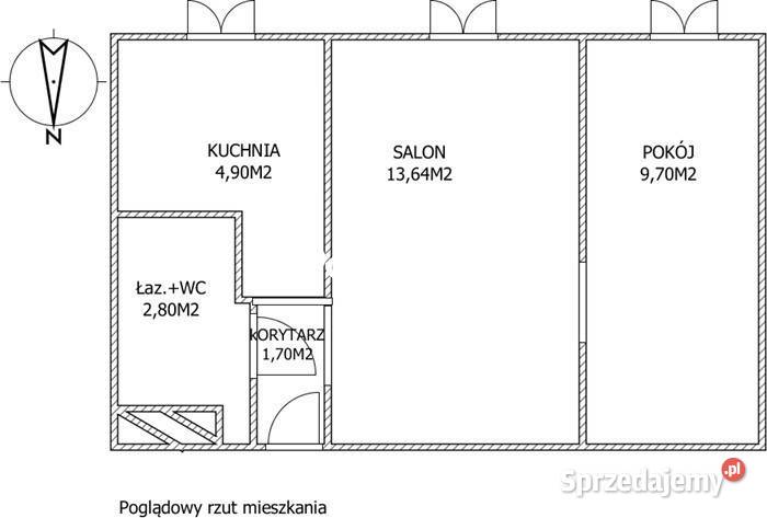 Mieszkanie 3510m2 do remontu Centrum Radzynia
