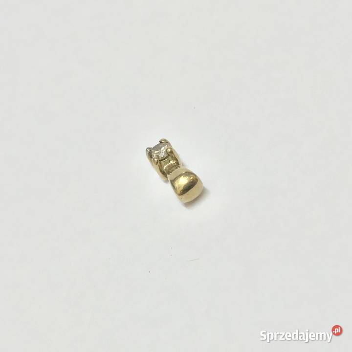 Złoty WISIOREK z DIAMENTEM 01ct zawieszka 333 8K mazowieckie Warszawa sprzedam