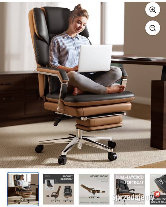 Ergonomiczny fotel biurowy z wysuwanym Koszalin
