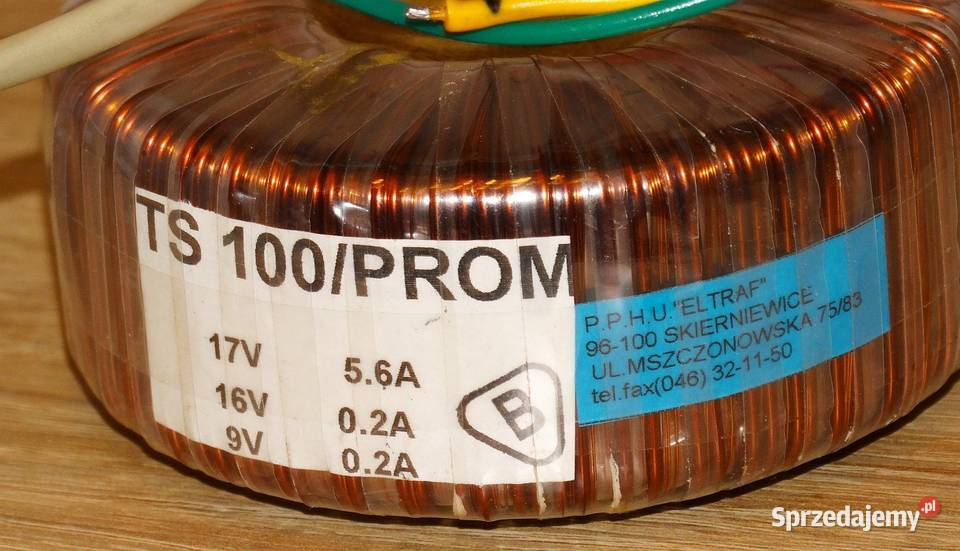 Transformator sieciowy toroidalny U1 220 V U2 17 Pozostałe Pozostałe Gliwice