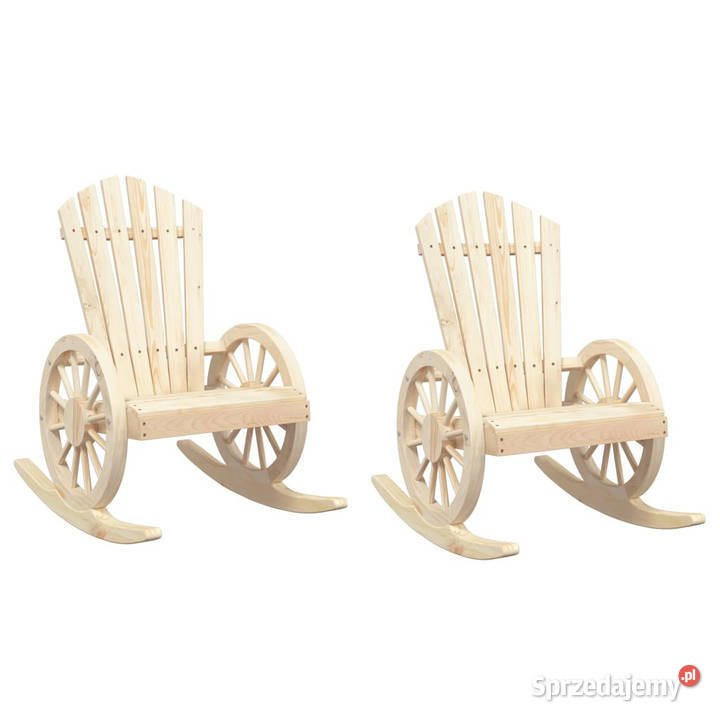 Krzesła bujane Adirondack 2 lite drewno jodłowe