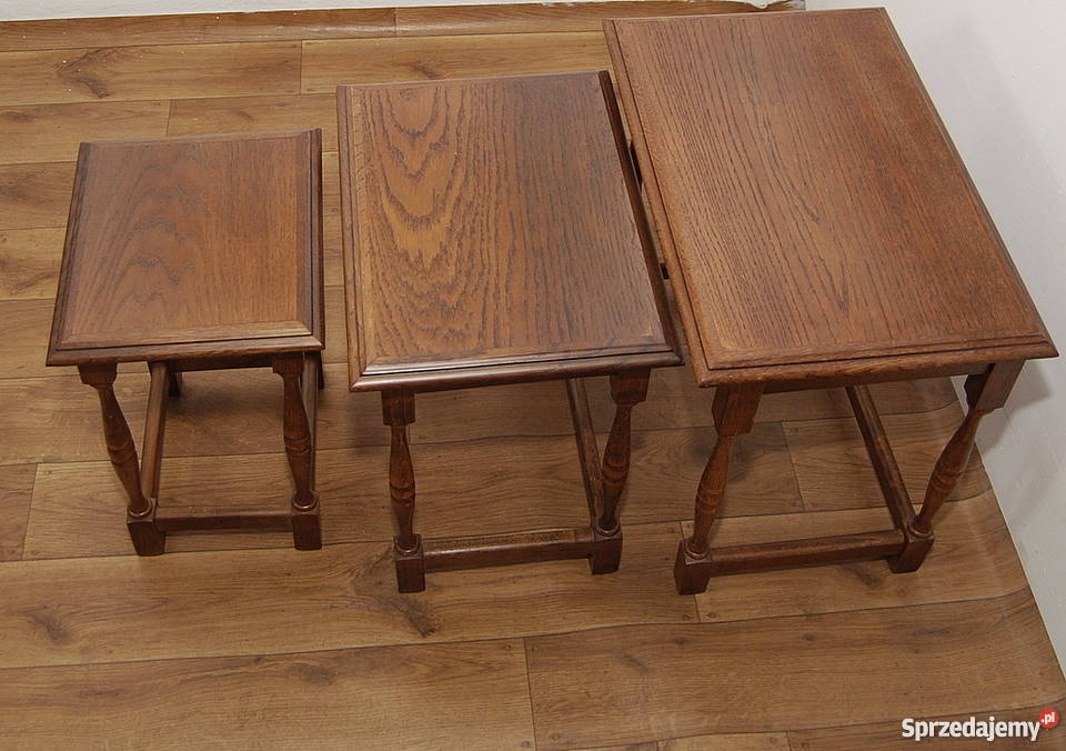 ŁADNE DĘBOWE TROJAKI TROJACZKI TRZY STOLIKI dolnośląskie