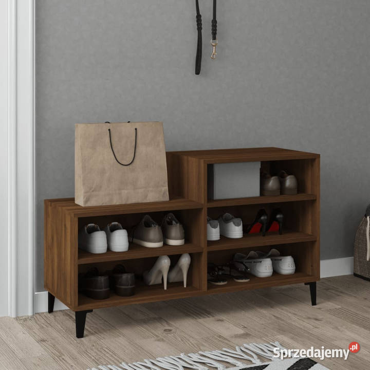 Szafka na buty brązowy dąb 102x36x60 WM819739 mazowieckie sprzedam