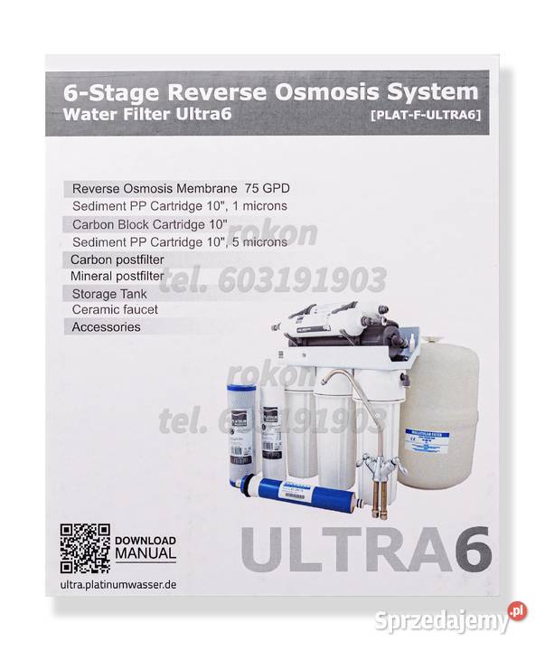 FILTR WODY RO6 RO7 Odwrócona Osmoza Kłobuck