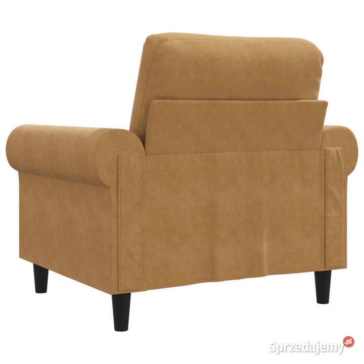 Fotel brązowy 60 obity aksamitem WM359516 Warszawa