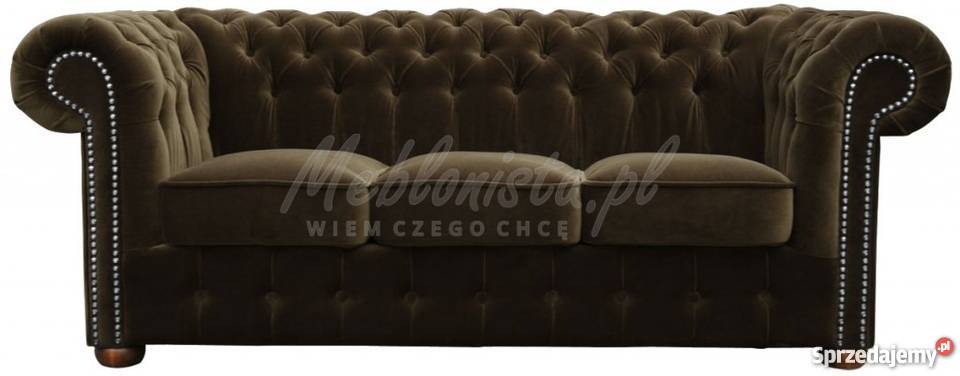 Sofa Chesterfield Classic 3 osobow sprężyny Wrocław sprzedam
