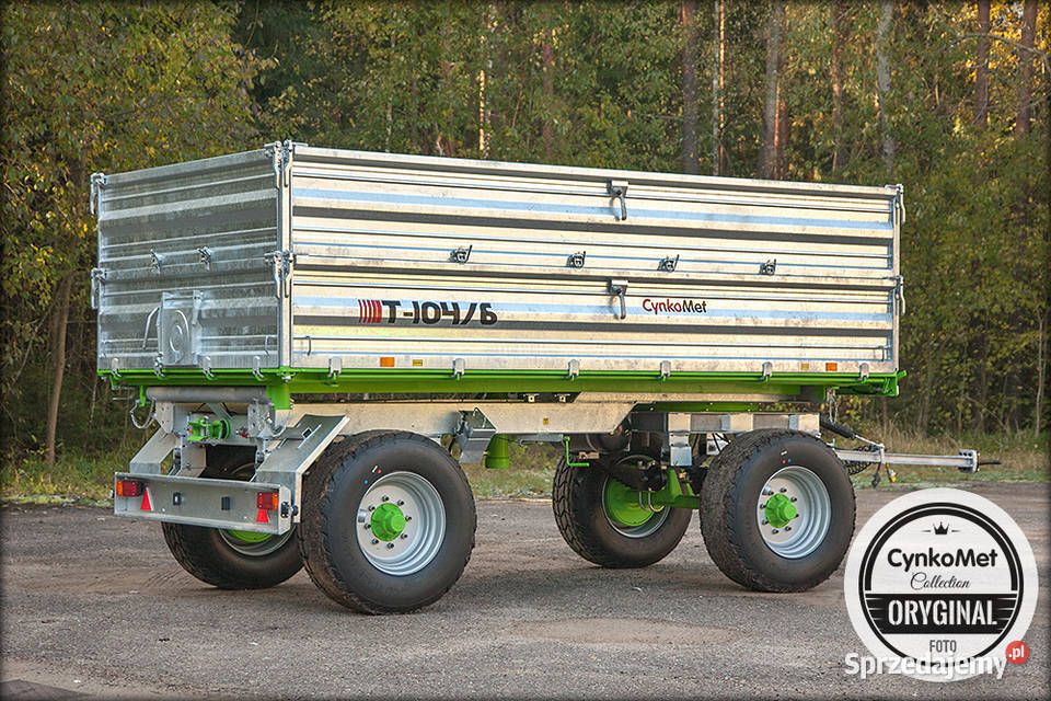 Przyczepa rolnicza T1046 10 ton Cynkomet nieuszkodzony śląskie Bieńkowice