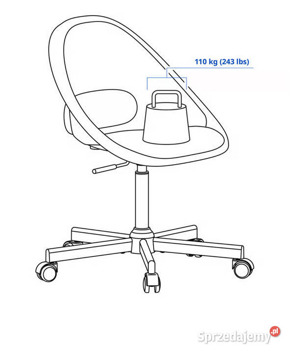 Ikea LOBERGET MALSKR Krzesło obrotowe poduszka Fotele i krzesła obrotowe Gniezno