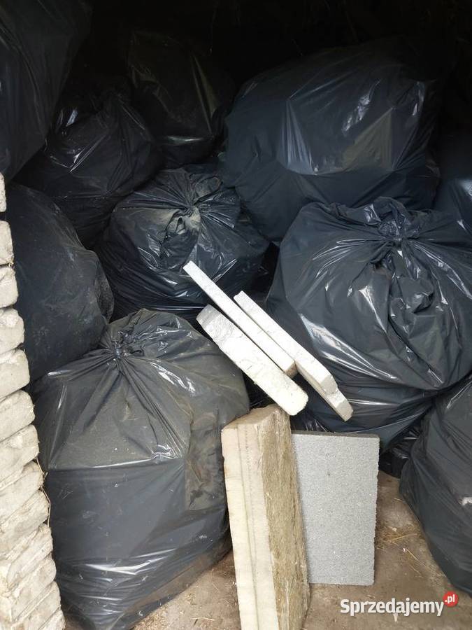 Styropian pozostałości w workach bez tynku Stopnica