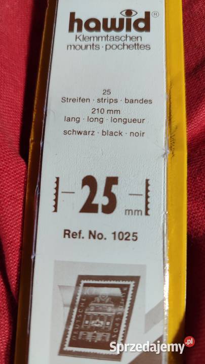 HAWIDY filatelistyczne 210 x 25 mm czarny 25 Gdańsk sprzedam