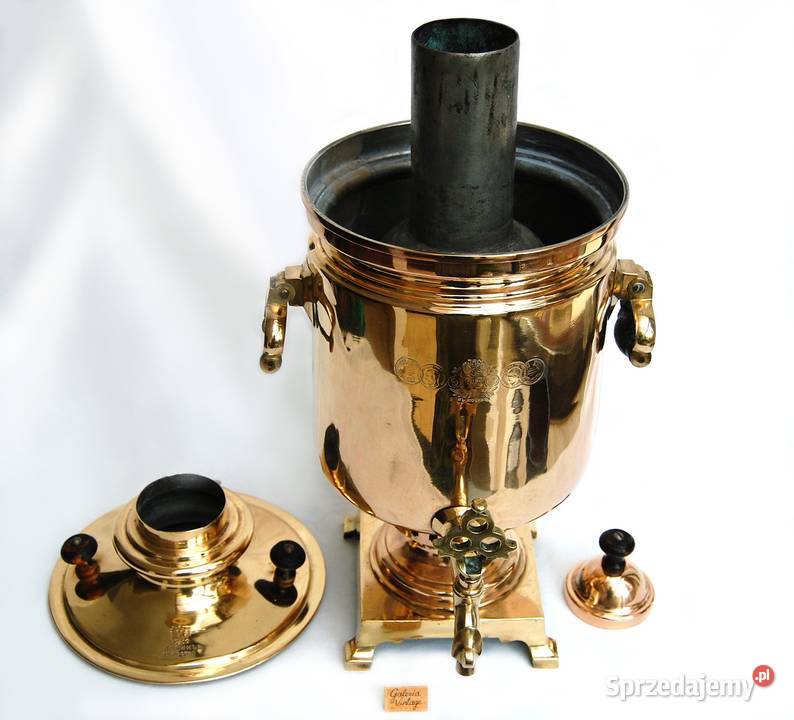 Samowar mosiężny carski Carska Rosja Moskwa Lublin