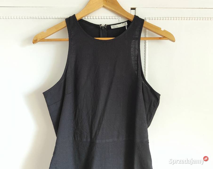 Czarna sukienka Nelly 42 XL 40 L bawełna czerń Szczecin
