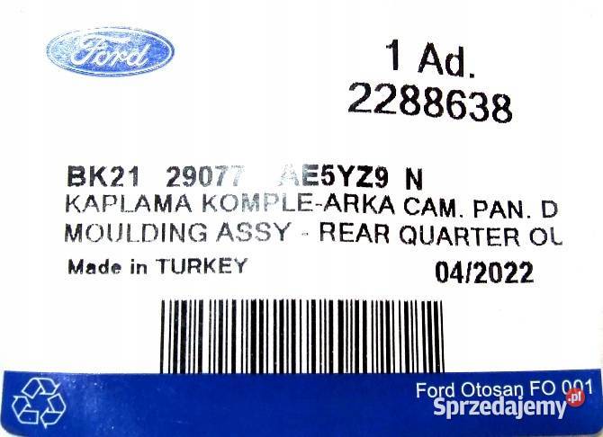 NAKŁADKA LISTWA BOKU TYŁ LEWA FORD TRANSIT Głogów sprzedam