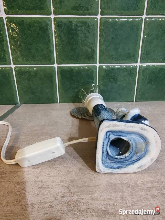 Lampa porcelanowa Holandia 1940 oryginał vintage świętokrzyskie Przeczów