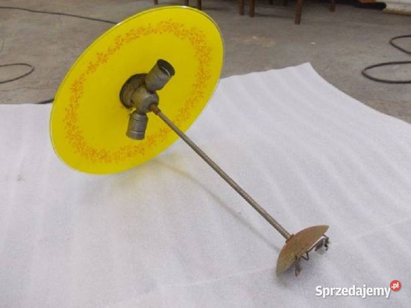 Stara wisząca lampa PRL Oświetlenie Bielsko-Biała